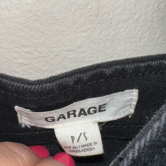 GARAGE Mini Dress Black Denim Zip Front Cotton Size Small NWT - Picture 7 of 10
